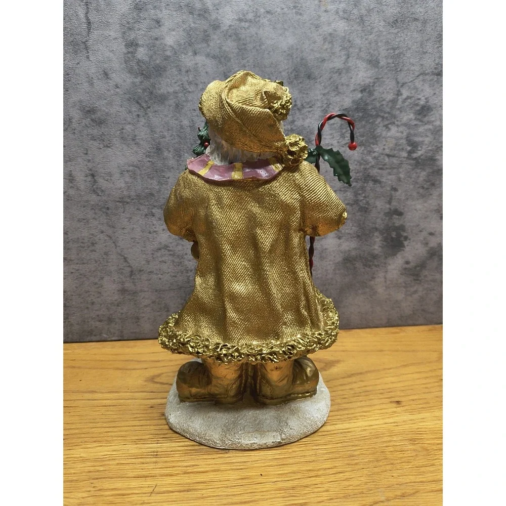 Santa's‎ Collection Heavy Santa Resin Golden Coat Three Hands Corp VTG 1995